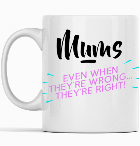 Mother's Day mug with 'Mum' design – perfect gift for moms.