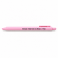 Pink pen printed Please Hesitate to Reach Out