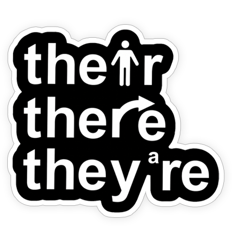 Sticker - their, there, they're