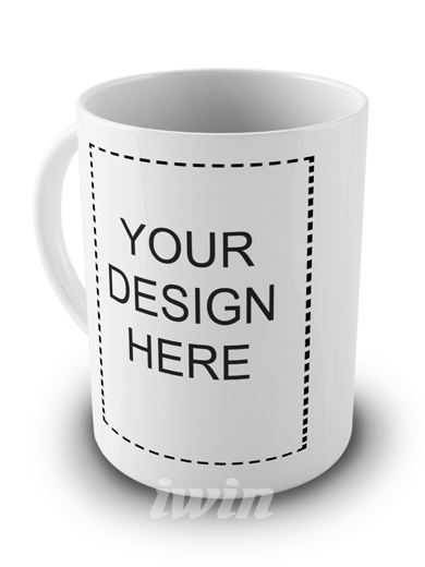 custom create white personalised mug