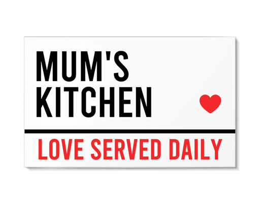 acrylic sign gift idea mum mon kitchen love served here daily 