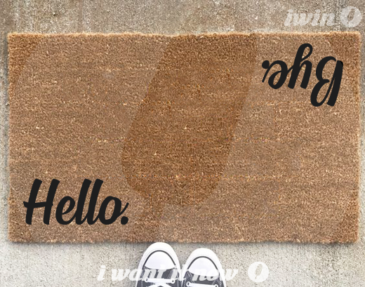 funny hello bye doormat interior decor new home mat