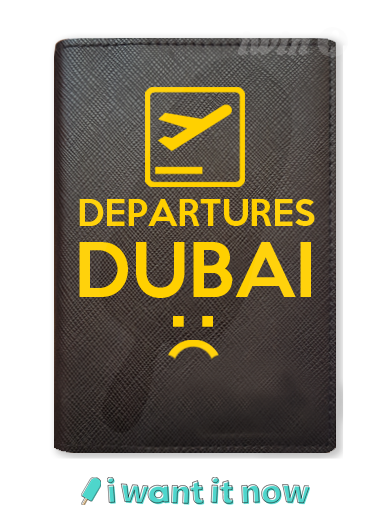 passport cover funny cute design dubai uae  airport crew