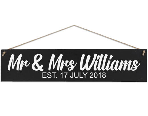 custom couples mr and mrs wooden sign Valentines Day Gifts For Him