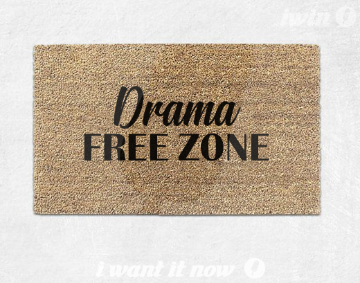 Drama Free Zone Door Mat