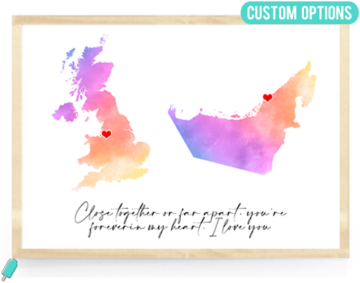 Custom 2 Map Print