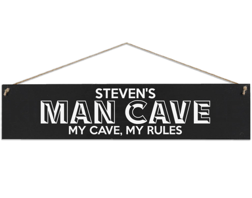 custom man cave fathers day wooden sign