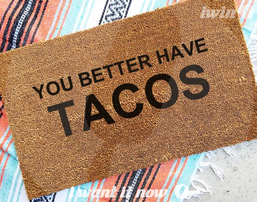 tacos funny door mat welcome uae dubai